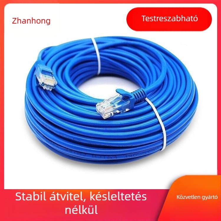 CAT5e Ethernet patch kábel, 1 m, sodrott érpár, RJ45 csatlakozó