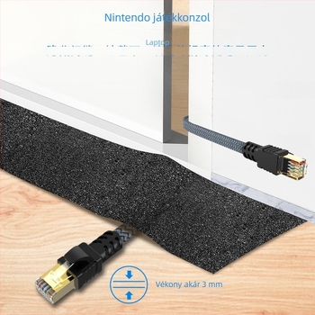 Cat7 Ethernet-kábel RJ45 csatlakozóval, OFC rézvezető, 30 AWG, csavart érpár