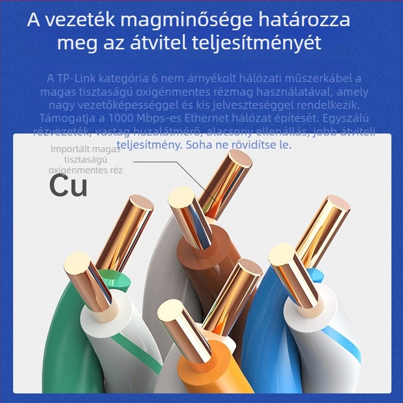 TPLINK Cat5e felügyeleti hálózati kábel, 305 m, EC5E-305B oxigénmentes réz 0.45, UTP