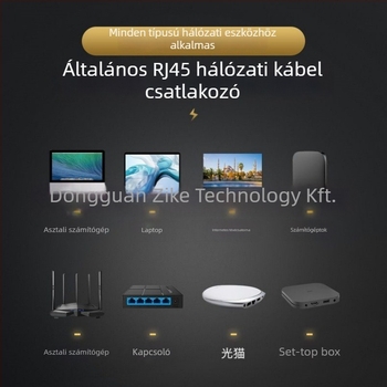Cat8g Category 8 Hálózati Kábel, RJ-45 Csatlakozó, Beltéri, Routerhez, Szövött Árnyékolás, 40 Gbps