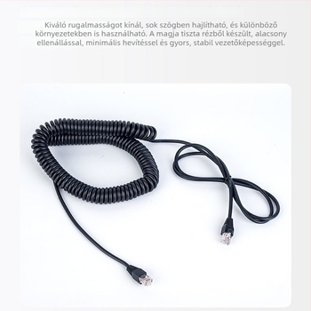 Nyolcszálú hálózati kábel tiszta rézből, PVC burkolattal, RJ45 kristályfejjel számítógépes berendezésekhez – jelátviteli vezeték