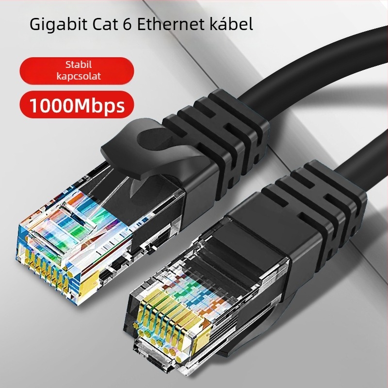 Kuxiang H03 Category 6e Hálózati kábel RJ-45, Gigabites, számítógéphez, réz-alumínium