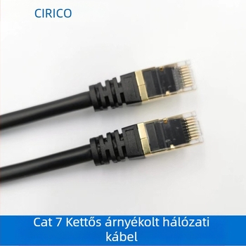Cat7 SSTP Ethernet kábel - Kettős árnyékolású, 10 Gbps, 600 MHz, 26/28 AWG