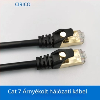 Cat7 SSTP Ethernet kábel - Kettős árnyékolású, 10 Gbps, 600 MHz, 26/28 AWG