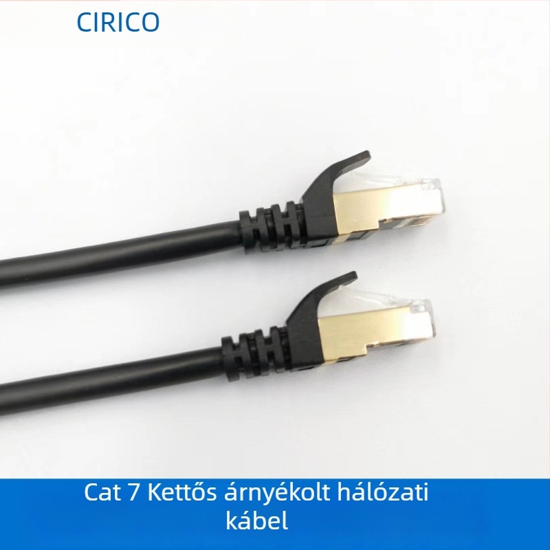 Cat7 SSTP Ethernet kábel - Kettős árnyékolású, 10 Gbps, 600 MHz, 26/28 AWG