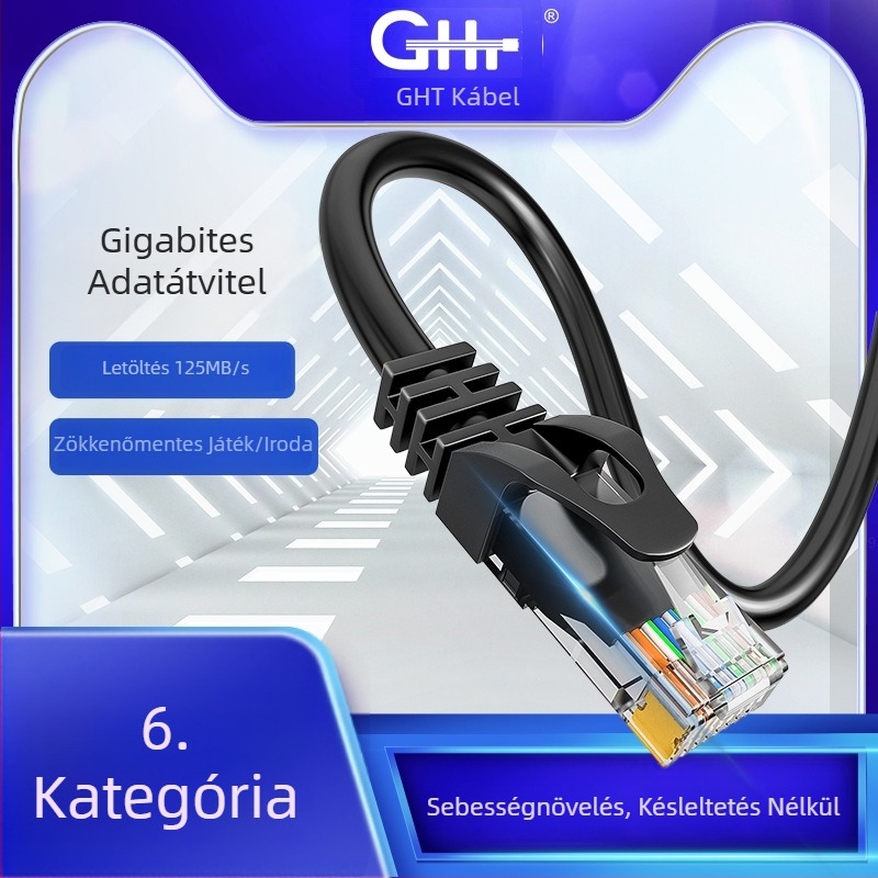 CAT6 nem árnyékolt Ethernet kábel, Gigabit RJ45 belső hálózati patchkábel számítógéphez