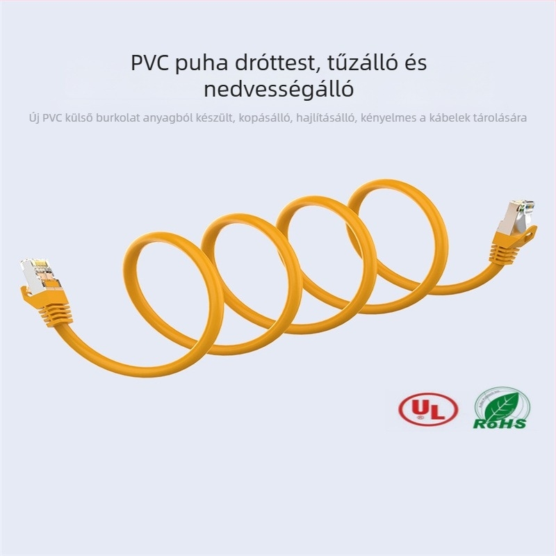 Weixun VPC6SSTP-Y 8-vezetékes Cat6a kettős árnyékolású gigabites patchkábel RJ-45