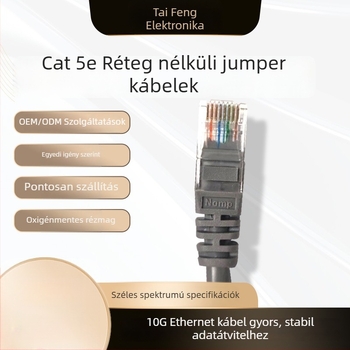 CAT5E UTP hálózati kábel, árnyékolás nélküli, réz oxigénmentes 99,9%, Ø5,4 mm, 100 MHz adatátvitel