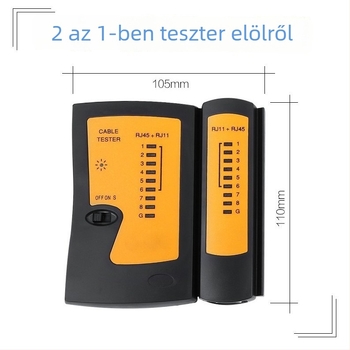 Hálózati kábel teszter – többfunkciós teszter hálózati és telefonkábelekhez, vonalak igazításának mérése, modell Network tester, csomagolás: 1 fő egység és felhasználói útmutató, 1 év garancia