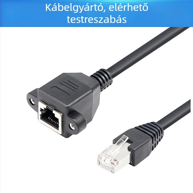 Kategória 5 hálózati kábelhosszabbító, RJ-45 csatlakozó, Gigabit, oxigénmentes réz, csavart érpár