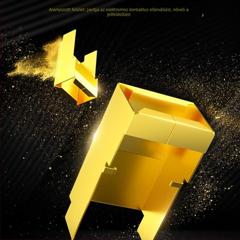 Cat5e árnyékolt RJ45 hálózati csatlakozó, aranyozott házzal – adatközpont számára