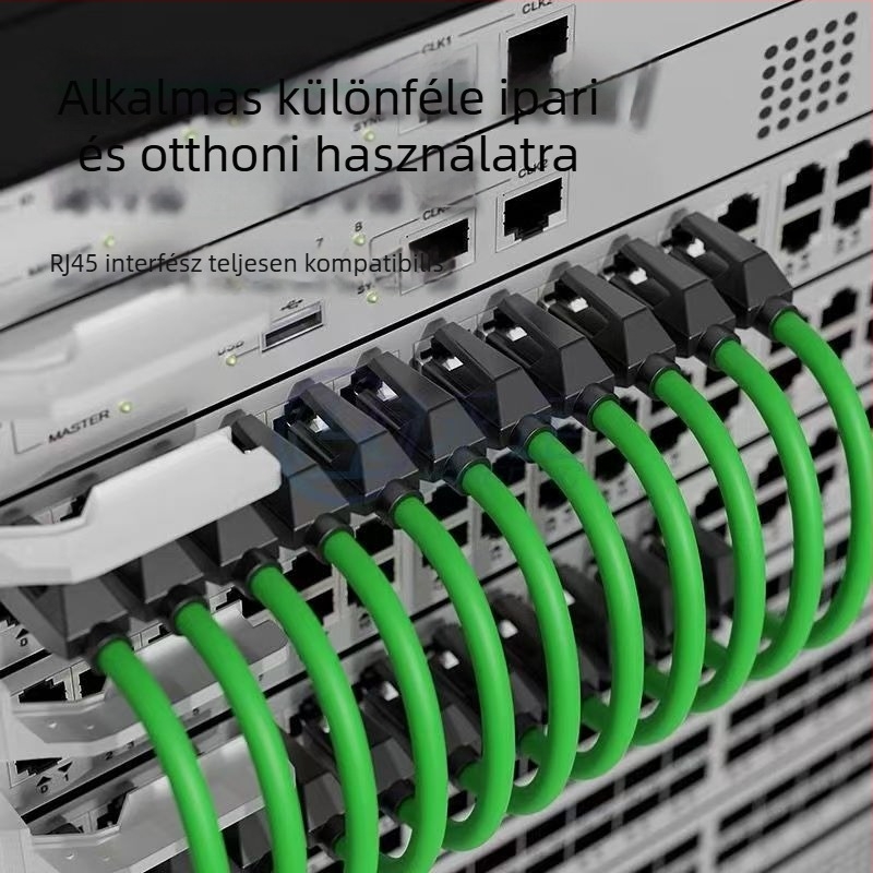 Ipari Cat6A Gigabit Ethernet-kábel Profinet és EtherCAT-támogatással, dupla árnyékolású, drag-chain kompatibilis, RJ-45, nagy rugalmasság