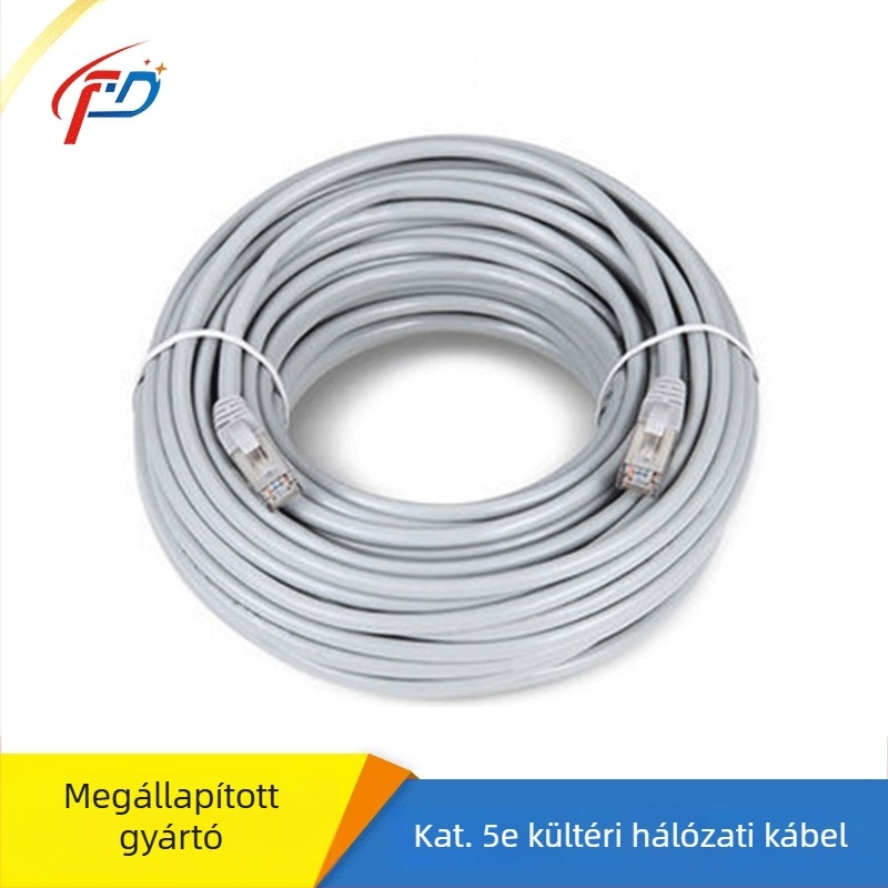 Kültéri vízálló CAT5E kábel routerhez, RJ-45 csatlakozó, 100 Mbps, -20°C-tól 75°C-ig