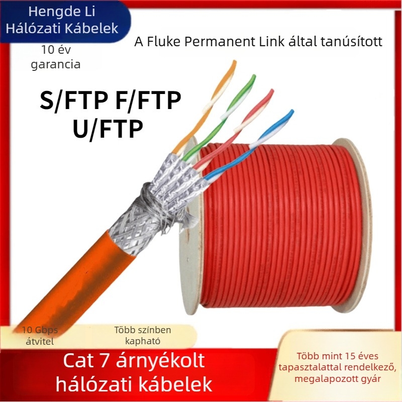 CAT8 Ethernet LAN kábel, 22 AWG, LLDPE, LSZH, 2000 MHz