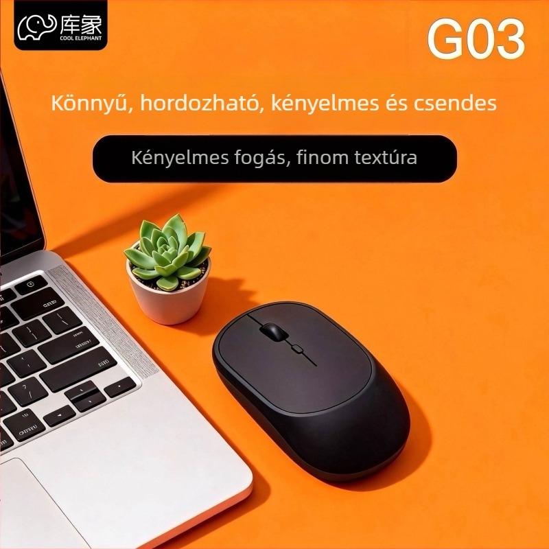 Vezeték nélküli egér G03, 2.4G + Bluetooth kettős mód, optikai szenzor 1600 DPI, USB interfész