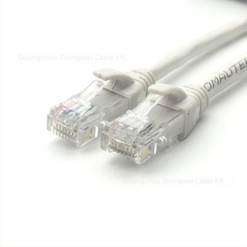 CAT6 Ethernet-kábel, 8 vezető, RJ-45 csatlakozó, sodrott érpár, gigabites sebesség