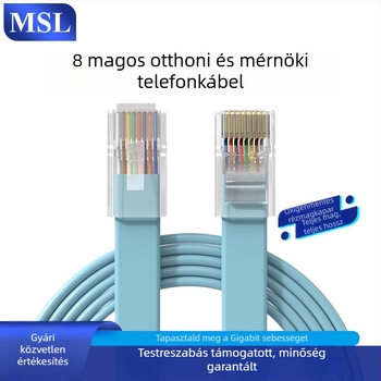 8P8C RJ45 telefonhálózati jumper — oxigénmentes réz, 2 m, aranyozott érintkezők