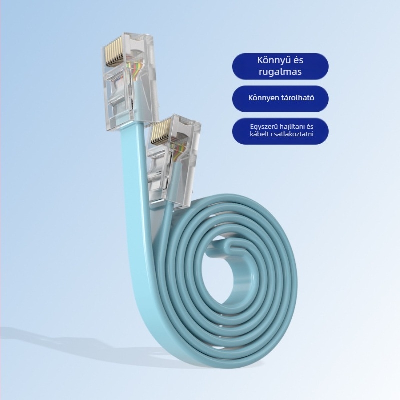 8P8C RJ45 telefonhálózati jumper — oxigénmentes réz, 2 m, aranyozott érintkezők