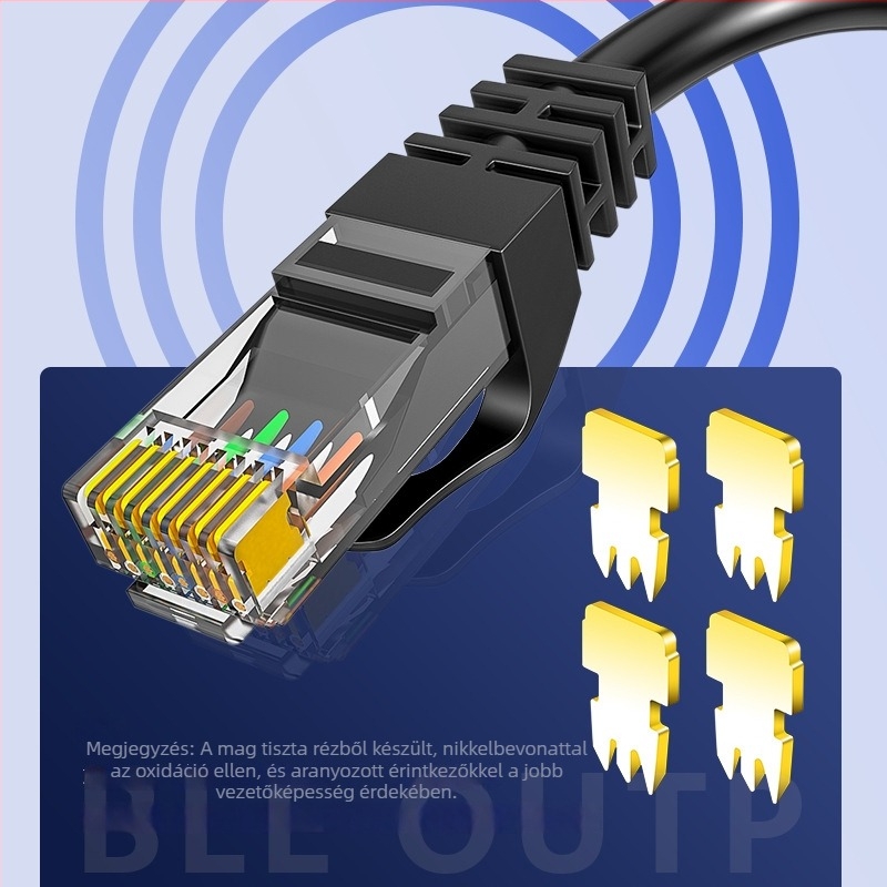 CAT6 árnyékolatlan hálózati kábel, Gigabit, RJ45, beltéri használatra