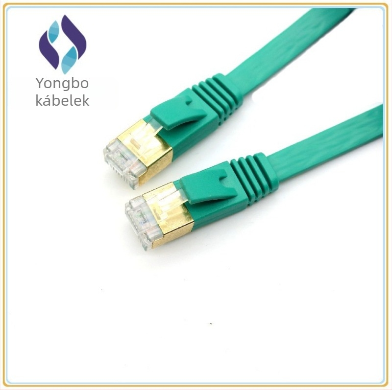Yongbo CAT7 árnyékolt hálózati kábel, 600MHz sávszélesség, 1Gbps átviteli sebesség, számítógép, switch és router számára