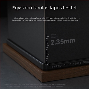 Cat7 ultra vékony sík Ethernet-kábel, 10 Gbps, dupla árnyékolás