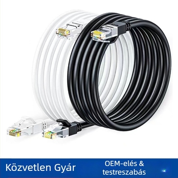 CAT6 árnyékolt Ethernet-kábel, RJ-45, 24 AWG réz, 1000 Mbps, hosszok 1/5/50/100 m