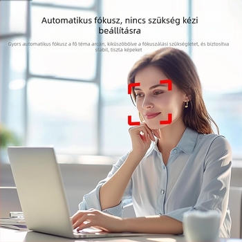 Elebest CW100 USB-s HD webkamera Windows Hello arcfelismeréssel, 2MP szenzor, 1080p60 videó, USB 2.0, beépített mikrofon, illesztőprogram nélkül, plug‑and‑play