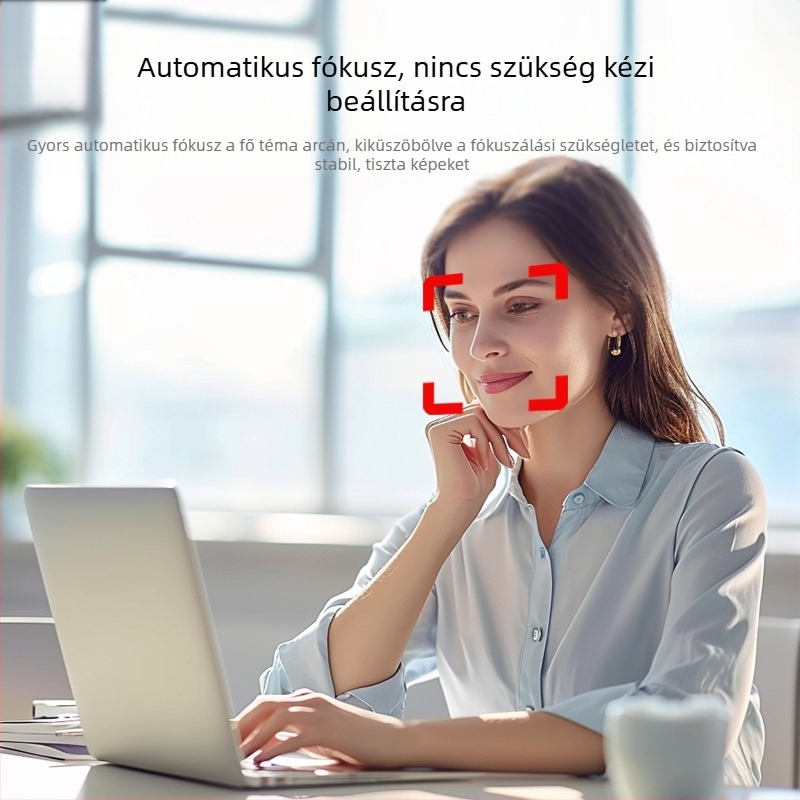 Elebest CW100 USB-s HD webkamera Windows Hello arcfelismeréssel, 2MP szenzor, 1080p60 videó, USB 2.0, beépített mikrofon, illesztőprogram nélkül, plug‑and‑play