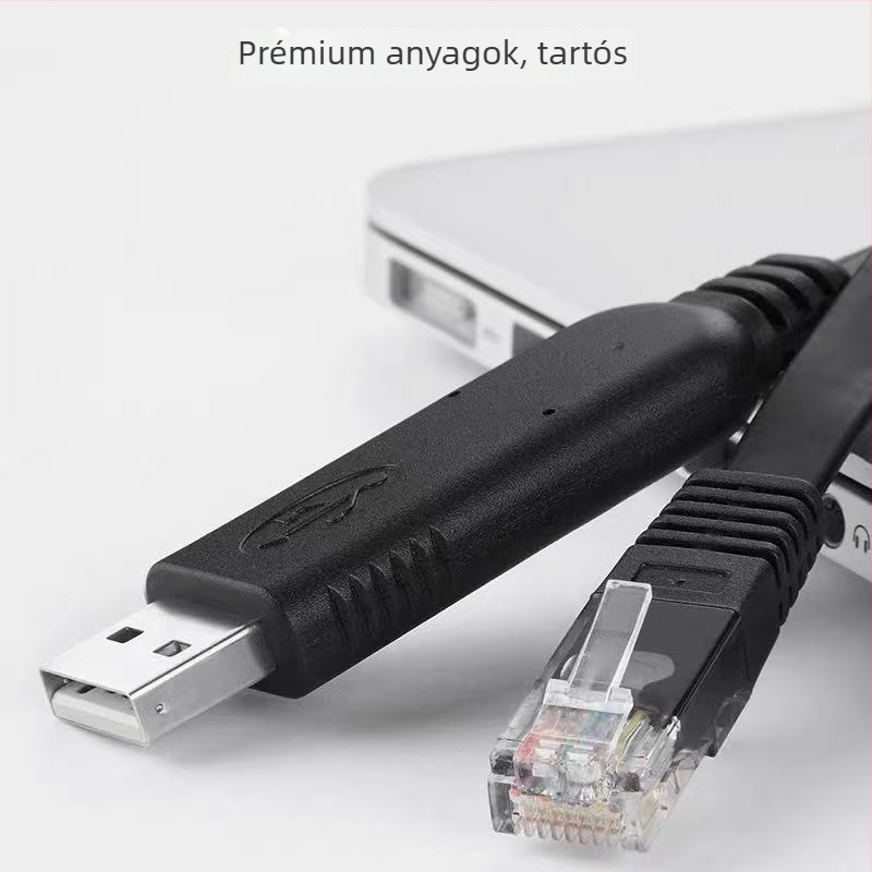 USB-RS232 konzol adapter kábel, USB interfész, rézvezeték, PC-hez