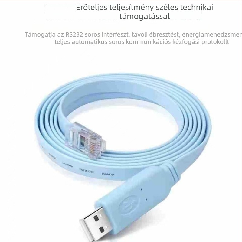 USB-RS232 konzol adapter kábel, USB interfész, rézvezeték, PC-hez