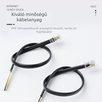 4P4C kristályfejű telefonkábel, 4-vezetékes réz, RJ10, otthoni használatra