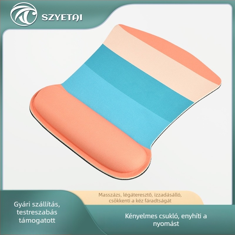 Asztali számítógéphez billentyűzet és egér alátét csuklótámasz – egyoldalas, mintarajz nyomtatás, OEM testreszabható, felület T vászon/Lycra, SBR, gélt pamut, természetes gumi alj