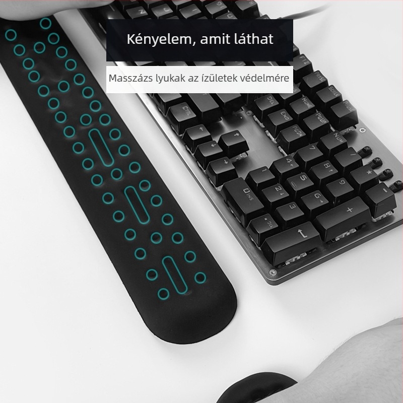 Memóriahabos egérpad csuklótámasz és billentyűzet alátét, lassú visszacsatolás
