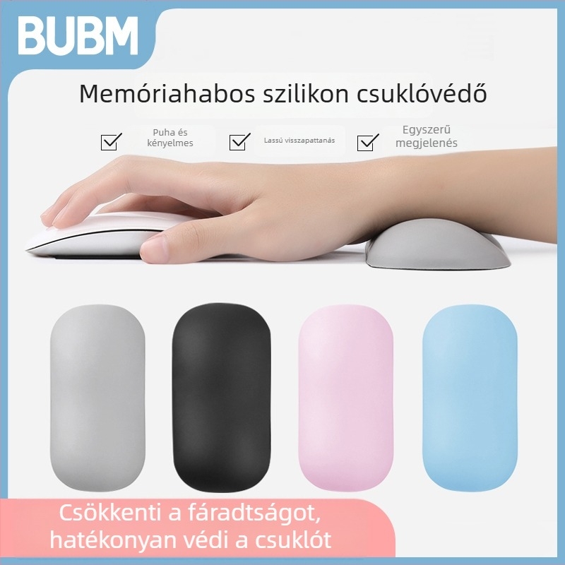 Erya kis bőr egércsuklótámasz kéz párnával – billentyűzet alátámasztó, injekciós öntés