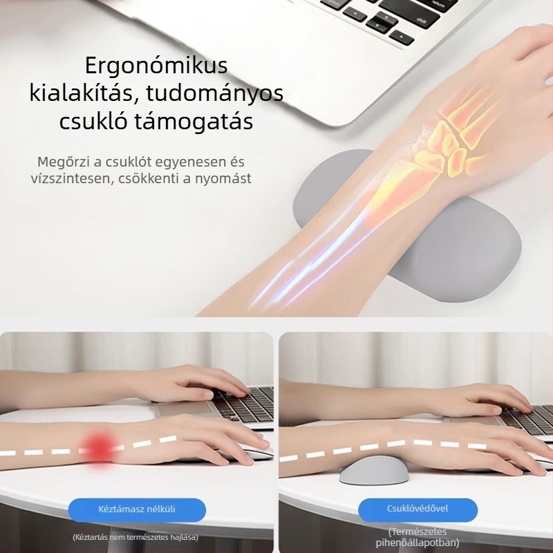 Erya kis bőr egércsuklótámasz kéz párnával – billentyűzet alátámasztó, injekciós öntés