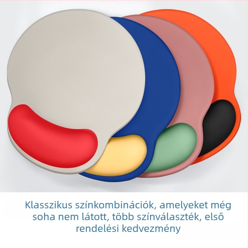 Memóriás csuklótámasz egérpadhoz és billentyűzethez, csúszásmentes szilikon alap
