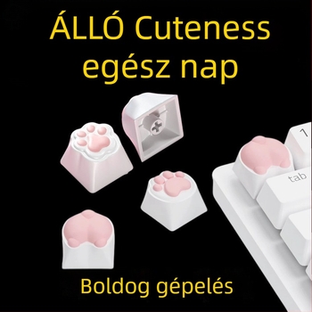 DF-121 Szilikon billentyűsapka mechanikus billentyűzethez, design macska karma, lágy, rugalmas tapintás, kopásálló, univerzális kompatibilitás