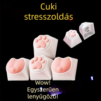 DF-121 Szilikon billentyűsapka mechanikus billentyűzethez, design macska karma, lágy, rugalmas tapintás, kopásálló, univerzális kompatibilitás