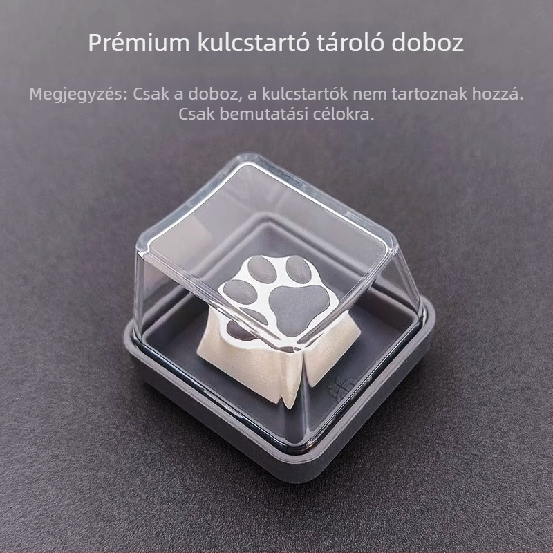 Macska tappancsos keycap tároló mechanikus billentyűzethez – testreszabott szilikon csomagolás egyetlen keycap számára