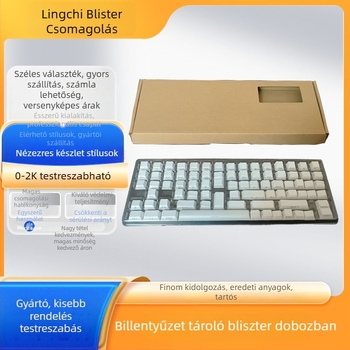 Keycap tároló doboz fedéllel, PET műanyagból, csomagoló doboz, logónyomás elérhető