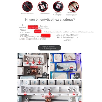 Mechanikus billentyűzethez tartozó gombsapka - PBT ötoldalas szublimáció, univerzális kompatibilitás, személyre szabott dizájn, 1 év garancia