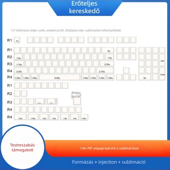 Mechanikus billentyűzethez való keycap, minimalista modell, 137 billentyűs elrendezés, műanyag anyag