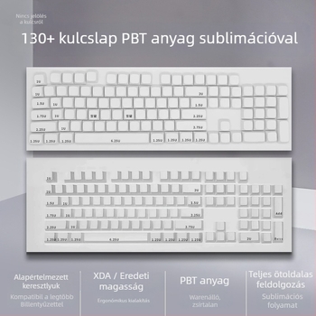 Mechanikus billentyűzethez való keycap, minimalista modell, 137 billentyűs elrendezés, műanyag anyag