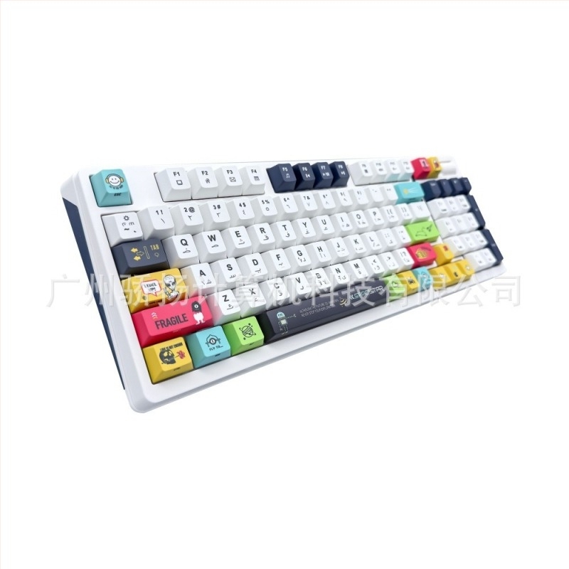 Morstar MKB96B vezeték nélküli mechanikus billentyűzet, 96 billentyű, lebegő billentyűk, teljes N-key rollover, hot-swappable RGB