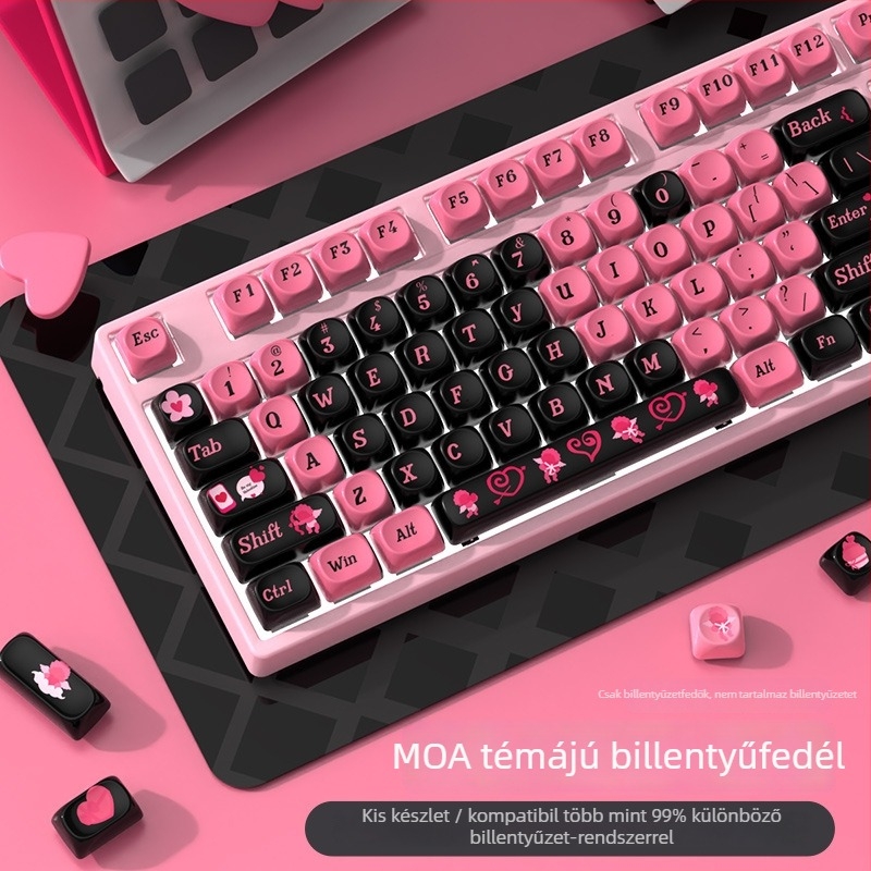 MOA témájú PBT szublimációs keycap készlet mechanikus billentyűzethez – személyre szabott, kopásálló, 1 év garancia