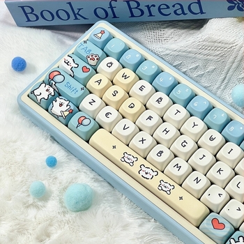 Line Puppy PBT ötoldalas szublimációs keycap, XDA profil, kompatibilis a legtöbb mechanikus billentyűzettel, szublimációs folyamat, 1 év garancia