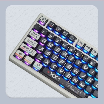 CS-nyomtatott PBT dye-sublimációs átlátszó keycap készlet mechanikus billentyűzethez – vízálló és tartós