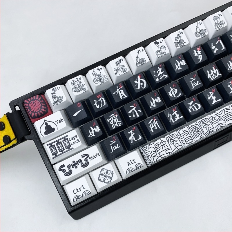 Diamond Sutra témájú keycap – PBT műanyag, hőszublimációs nyomtatás, kompatibilis Cross-axis mechanikus billentyűzettel