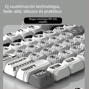 Moa téma személyre szabott PBT szublimációs billentyűsapkák univerzális mechanikus billentyűzethez — kompatibilis a 87/68/108/75/98 kiosztásokkal, tömeg 0,5 kg