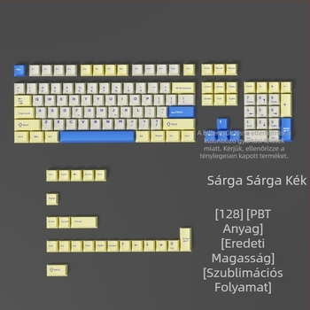 Universális mechanikus billentyűzethez való PBT dye-sublimation billentyűkészlet, tartalmaz billentyűkapcshúzót és csomagolást, testreszabás elérhető, 1 év garancia